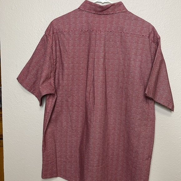 ROUNDTREE & YORKE Men’s Short Sleeve Printed Sport Shirt Size L Red - Picture 8 of 9